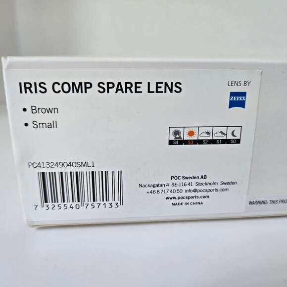 Small POC Iris Comp Spare Goggle replacement by Zeiss, Brown, PC413249040SML1 - Picture 2 of 4